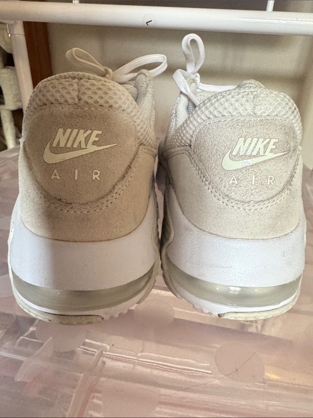 Nike Air Max partial suede upper Women's Sneakers in Cream/White - Picture 7 of 10
